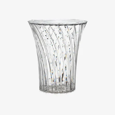 Amara Kartell - Sparkle Stool/Side Table - 44cm - Transparent
