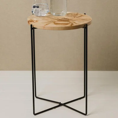 Amara The Just Slate Company - Round Sycamore Occasional Table - Bee