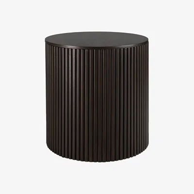 Amara Mahogany Roller Max Round Side Table