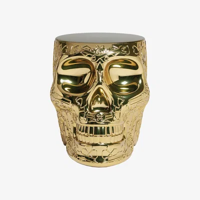 Amara Qeeboo - Mexico Skull Stool/Side Table - Gold