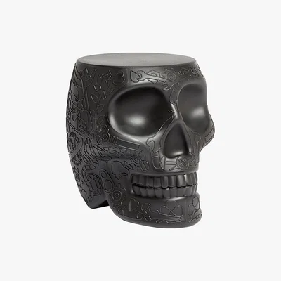 Amara Qeeboo - Mexico Skull Stool/Side Table - Black