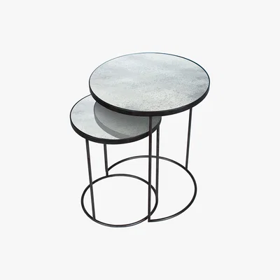 Amara Ethnicraft - Nesting Side Table Set - Clear
