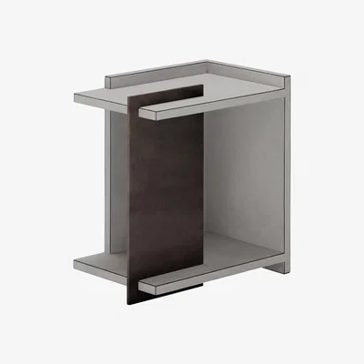 Amara Giobagnara - Malaparte Side Table - Grey Suede A18