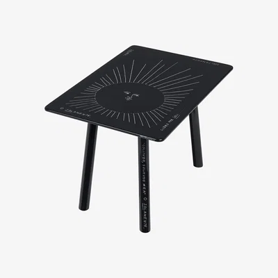 Amara Fornasetti - Solitario Table - 40x60cm - White on Black