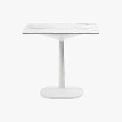 Amara Kartell - Multiplo Square Marble Side Table - White