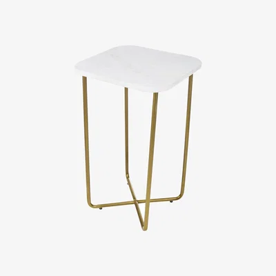 Amara Cross Bottom Marble Table