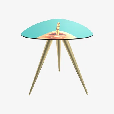 Amara Seletti wears Toiletpaper - Toiletpaper Side Table - Drill