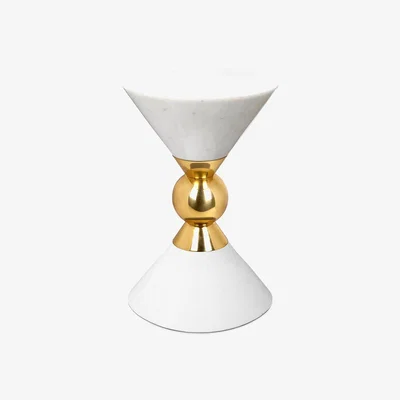 Amara Jonathan Adler - Canaan Accent Table - White/Gold