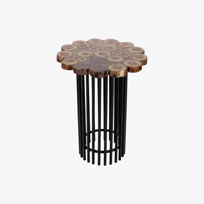 Amara Global Explorer - Log Slice Side Table
