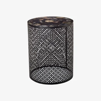 Amara Pols Potten - Semi Precious Stone Side Table - Black