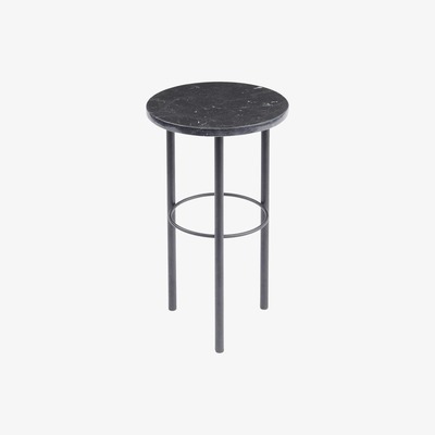 Artisanti Marquina Black Marble Side Table