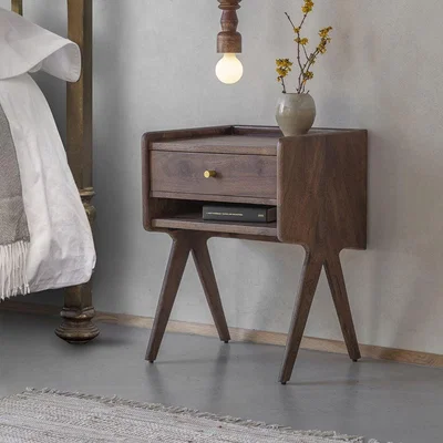 Atkin & Thyme Marlow Bedside Table - Dark Stain