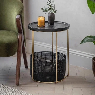 Atkin & Thyme Lima Side Table Black
