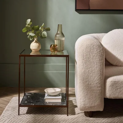 Atkin & Thyme Flint Granite Side Table