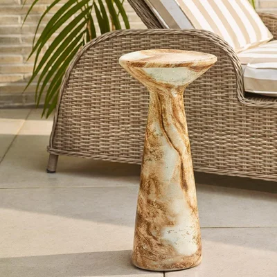 Atkin & Thyme Jasper Side Table Marble Finish