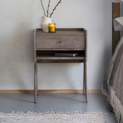 Atkin & Thyme Marlow Bedside Table - Grey Wash