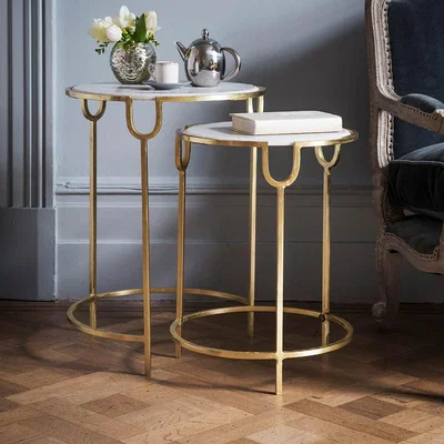 Atkin & Thyme Gatsby Marble Nesting Side Tables