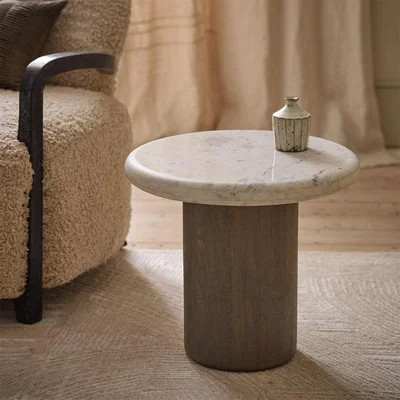 Atkin & Thyme Column Marble Side Table