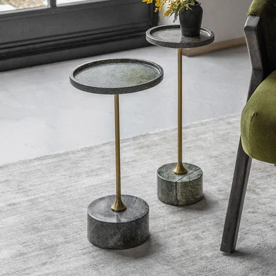 Atkin & Thyme Union Side Tables - Green Marble