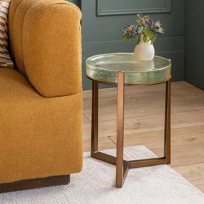 Atkin & Thyme Molten Side Table In Clear - Low