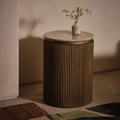 Atkin & Thyme Rondo Marble Side Table