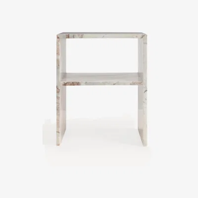 Anthropologie Gia Marble Open Side Table