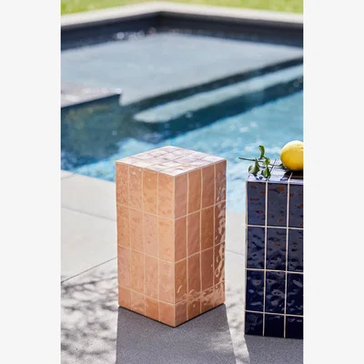 Anthropologie Tile Ceramic Side Table