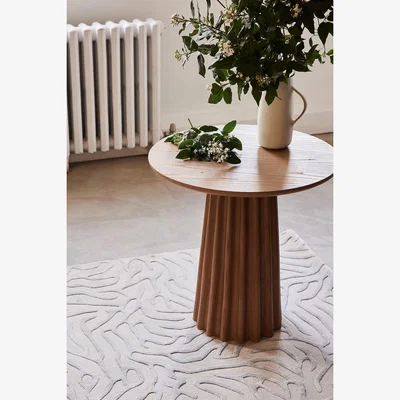 Anthropologie Maja Ash Wood Round Side Table