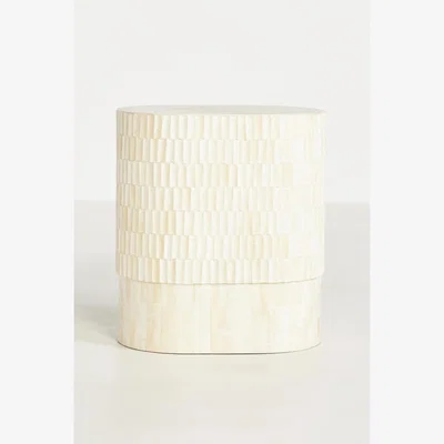 Anthropologie Blanch Oval Side Table