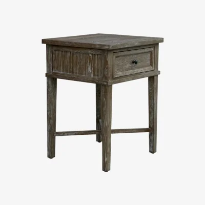 Andrew Martin Tennyson Bedside Table Drift Oak, Side Table - Andrew Martin