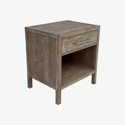 Andrew Martin Eliot Large Bedside Table Drift Oak, Side Table, Large - Andrew Martin