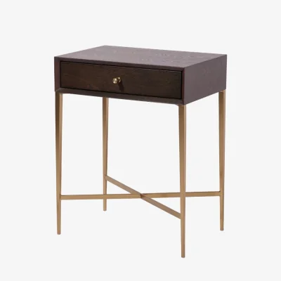 And So To Bed Cavalli Side Table in Chocolate