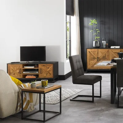 Arighi Bianchi Hindon Rustic Oak Lamp Table