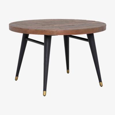 Barker and Stonehouse Modi Fixed Top 120cm Round Table, Brown | Barker & Stonehouse