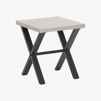 Barker and Stonehouse Kalmer End Table, White Concrete | Barker & Stonehouse