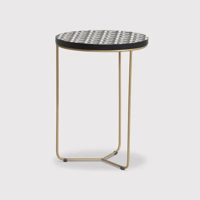 Barker and Stonehouse Amari Side Table 40cm, Round, Black | Barker & Stonehouse
