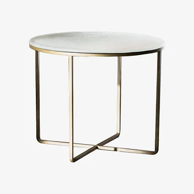 Barker and Stonehouse Sovet Italia Piktor Lamp Table, White Glass | Barker & Stonehouse