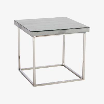 Barker and Stonehouse Caspian Chill Reclaimed Wood Side Table, Grey | Barker & Stonehouse