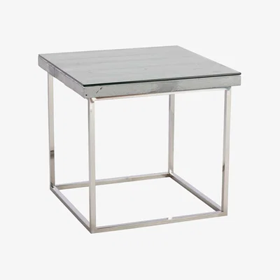 Barker and Stonehouse Caspian Chill Reclaimed Wood Side Table, Grey | Barker & Stonehouse