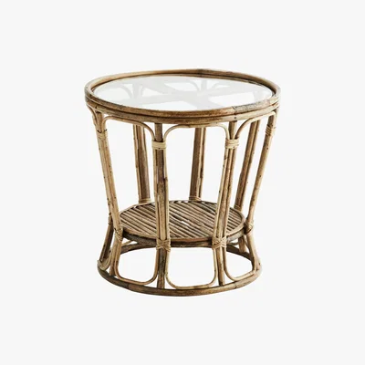 Barker and Stonehouse Two Tier Bamboo Side Table, Natural