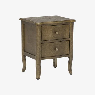 Barker and Stonehouse Zinnia Bedside Table, Brown Metal | Barker & Stonehouse