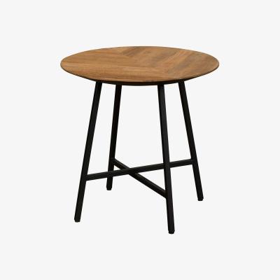 Barker and Stonehouse Brixton Lamp Table, Round, Brown | Barker & Stonehouse
