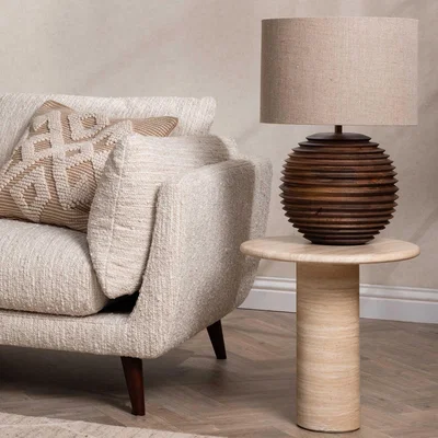 Barker and Stonehouse Zira Side Table 60cm, Neutral Concrete | Barker & Stonehouse