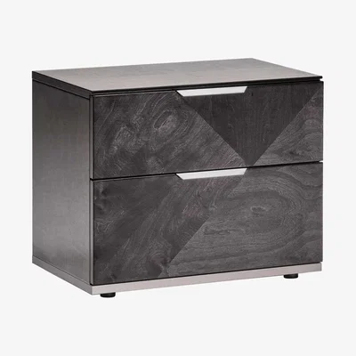 Barker and Stonehouse Silva Bedside Table, Black Wood | Barker & Stonehouse