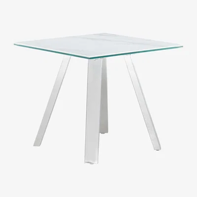 Barker and Stonehouse Ginostra Lamp Table, White Ceramic | Barker & Stonehouse
