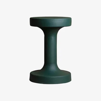 Barker and Stonehouse Pine Side Table, Round, Green Metal | Barker & Stonehouse