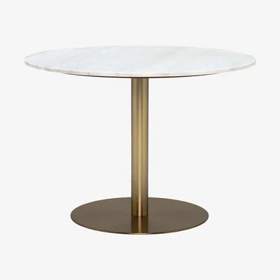 Barker and Stonehouse Apollo Lamp Table, White Marble | Barker & Stonehouse