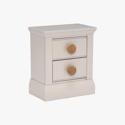 Barker and Stonehouse Buttons 2 Drawer Sidetable, Stone