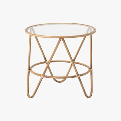 Barker and Stonehouse Metal Side Table, Gold