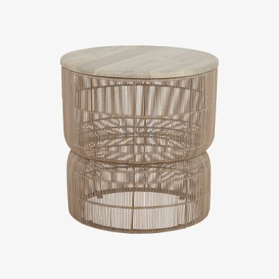 Barker and Stonehouse Gerbera Round Side Table 50cm, Neutral | Barker & Stonehouse